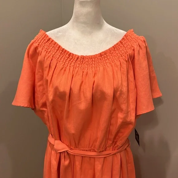 Sandra Darren Linen Blend Dress - Picture 2 of 7